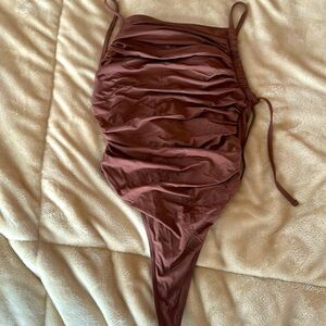 Chocolate brown thong bathing suit